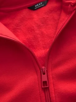 Rouge - Sweat à capuche zippé (3-16ans)