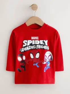 Rouge - T-shirt Marvel à manches longues (6mois-8ans)