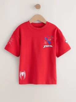 Rouge - T-shirt Spiderman à manches courtes (3-16ans)