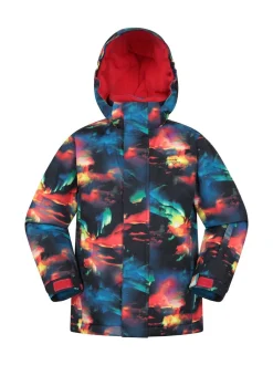 Rouge - Veste de ski Mountain Warehouse Mogal imprimée en polaire doublée