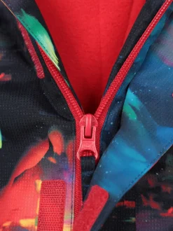 Rouge - Veste de ski Mountain Warehouse Mogal imprimée en polaire doublée