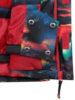 Rouge - Veste de ski Mountain Warehouse Mogal imprimée en polaire doublée