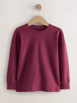 Rouge baie - T-shirt confortable à manches longues (3-16 ans)