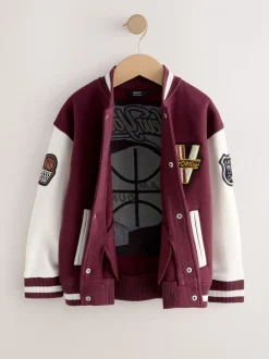 Rouge baie - Veste bomber imprimée graphique (3-16ans)