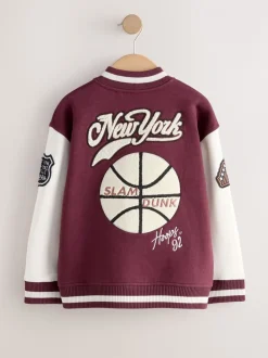 Rouge baie - Veste bomber imprimée graphique (3-16ans)