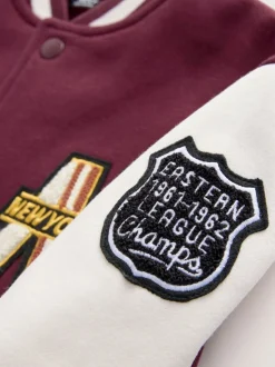 Rouge baie - Veste bomber imprimée graphique (3-16ans)