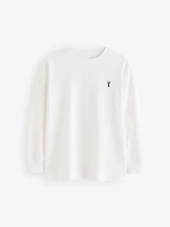 Rouge Berry/Gris/Blanc/Bleu - Lot de 4 T-shirts à manches longues et confortables (3-16ans)