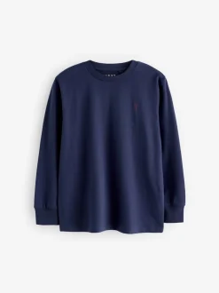 Rouge Berry/Gris/Blanc/Bleu - Lot de 4 T-shirts à manches longues et confortables (3-16ans)