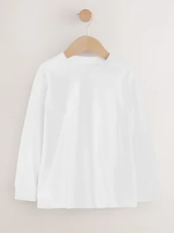 Rouge Berry/Gris/Blanc/Bleu - Lot de 4 T-shirts à manches longues et confortables (3-16ans)