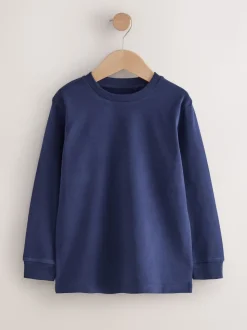 Rouge Berry/Gris/Blanc/Bleu - Lot de 4 T-shirts à manches longues et confortables (3-16ans)