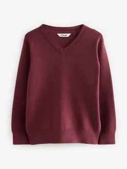 Rouge bordeaux - Lot de 2 pulls Clarks unisexes en maille pour l’école