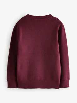 Rouge bordeaux - Pull Clarks unisexe en maille pour l’école