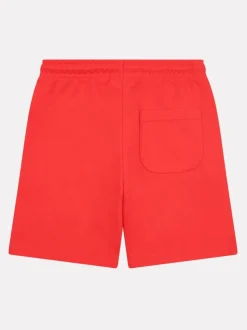 Rouge bordeaux - Short en coton New Balance French terry à logo empilé