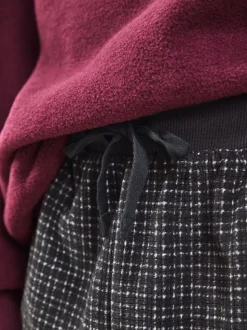 Rouge bordeaux NYC - Pyjama simple en laine polaire (3-16yrs)