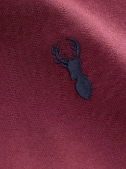 Rouge bordeaux/blanc - T-shirt brodé Manches courtes Stag 4 Pack (3-16ans)