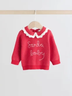 Rouge père Noël - Ensemble pull et legging bébé Noël (0mois-2ans)