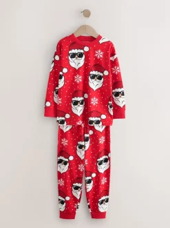 Rouge père Noël - Pyjama de Noël à jogging simple (3-16ans)