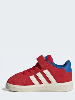Rouge/Blanc - adidas Grand Court 2.0 Baskets à lacets élastiques bébé