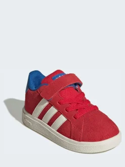 Rouge/Blanc - adidas Grand Court 2.0 Baskets à lacets élastiques bébé