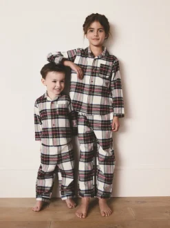 Rouge/Blanc À carreaux - Pyjama boutonné de Noël assorti pour la famille (9mois à16ans)