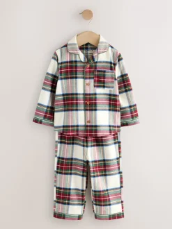 Rouge/Blanc À carreaux - Pyjama boutonné de Noël assorti pour la famille (9mois à16ans)