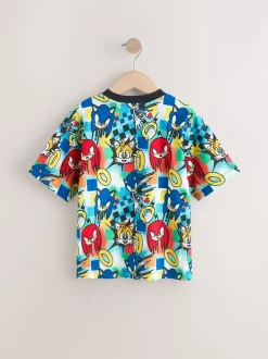 Rouge/Bleu - T-shirt à paillettes Sonic Flippy (3-16ans)