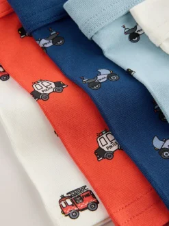 Rouge/bleu motif véhicules d'urgence - Boxers 7 Pack (1.5-12ans)