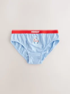 Rouge/bleu motif véhicules d'urgence - Lot de 7 slips en coton (1.5-10ans)