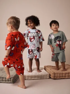 Rouge/Bleu Spidey - Pyjama court 3 Pack (12mois-10ans)