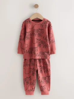 Rouge/bleu/violet - Lot de 3 pyjamas oversize (9mois à10ans)