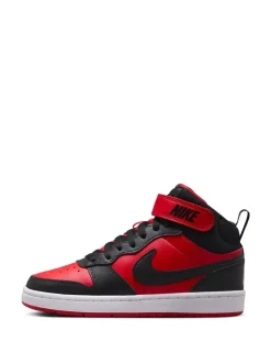 Rouge/Noir - Baskets mi-Baskets du tribunal de Nike pour adolescents