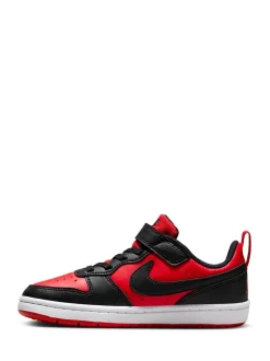 Rouge/Noir - Nike Baskets Junior Court Borough Low Recraft