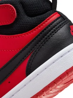 Rouge/Noir - Nike Junior Court Borough Mid Trainers