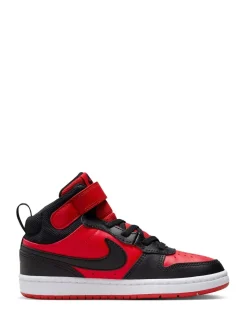 Rouge/Noir - Nike Junior Court Borough Mid Trainers