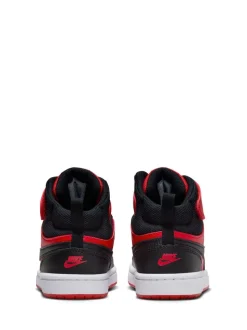 Rouge/Noir - Nike Junior Court Borough Mid Trainers