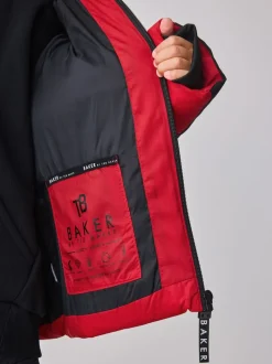 Rouge/Noir - Vestes matelassées Baker By Ted Baker imperméables color-block