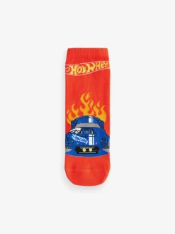 Rouge/Noir/Bleu Hot Wheels - Paquet de chaussettes en coton riche 3