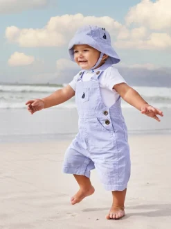 Salopette JoJo Maman Bébé à rayures bateau