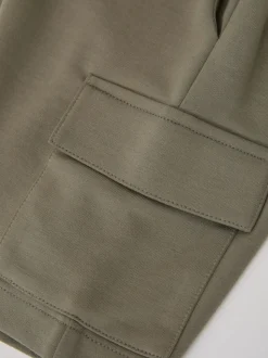 sauge - Short cargo Reiss Oliver Premium en jersey interlock