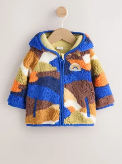 Scène bleue à capuche - Veste en polaire bébé (0mois-2ans)