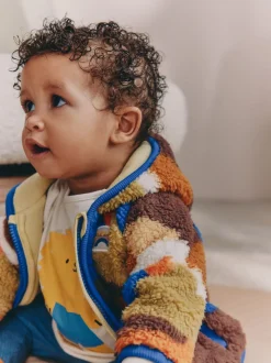 Scène bleue à capuche - Veste en polaire bébé (0mois-2ans)