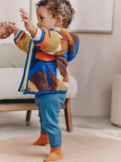 Scène bleue à capuche - Veste en polaire bébé (0mois-2ans)