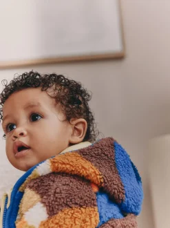 Scène bleue à capuche - Veste en polaire bébé (0mois-2ans)