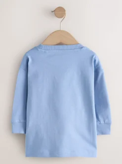 Scène de ferme verte - T-shirt appliqué à manches longues (3 mois-7 ans)