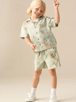 Short Angel & Rocket Teddy imprimé tie-dye