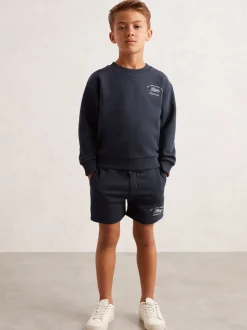 Short en molleton Reiss Moor Motor Cars en coton Mélange