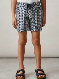 Short Reiss Teti à cordon de serrage en maille zigzag