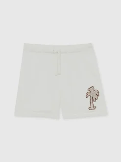 Shorts Reiss Kayo en coton Mélange brodé palmier