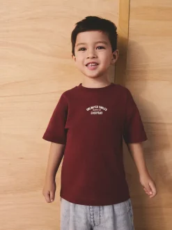 Slogan rouge baie - T-shirt Manches courtes Back Imprimé (3mths-7yrs)