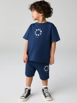 smALLSAINTS Ensemble t-shirt et short en molleton Tierra 100% coton pour jeune garçon